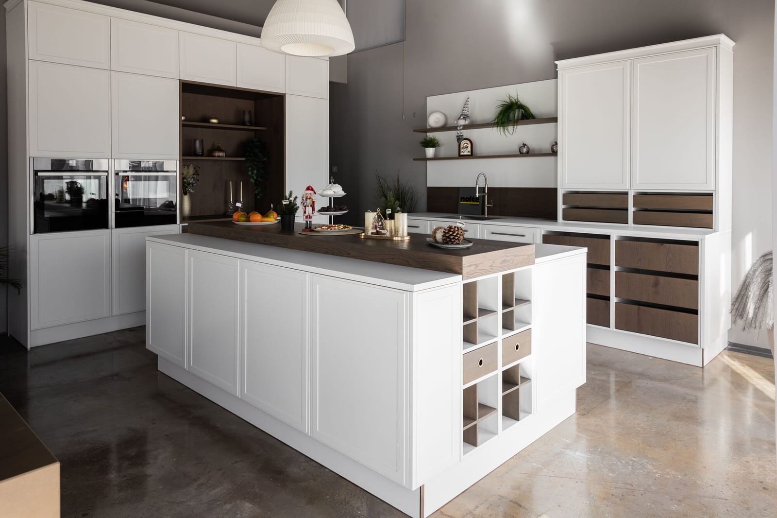 Kitchen island on display in the Cyprus showroom